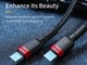 Baseus USB نوع C إلى USB C كابل آيفون 17 16 100 واط/5A PD شحن سريع شاحن الحبل لماك بوك Xiaomi سامسونج نوع C كابل_image_3