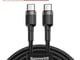Baseus USB نوع C إلى USB C كابل آيفون 17 16 100 واط/5A PD شحن سريع شاحن الحبل لماك بوك Xiaomi سامسونج نوع C كابل_image_8