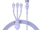 Baseus 3 في 1 USB نوع C كابل آيفون 15 14 13 12 برو كابل الشاحن 100 واط مايكرو USB نوع C كابل لماك بوك سامسونج شاومي_image_7