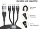 Baseus 3 في 1 USB نوع C كابل آيفون 15 14 13 12 برو كابل الشاحن 100 واط مايكرو USB نوع C كابل لماك بوك سامسونج شاومي_image_2