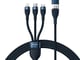 Baseus 3 في 1 USB نوع C كابل آيفون 15 14 13 12 برو كابل الشاحن 100 واط مايكرو USB نوع C كابل لماك بوك سامسونج شاومي_image_8