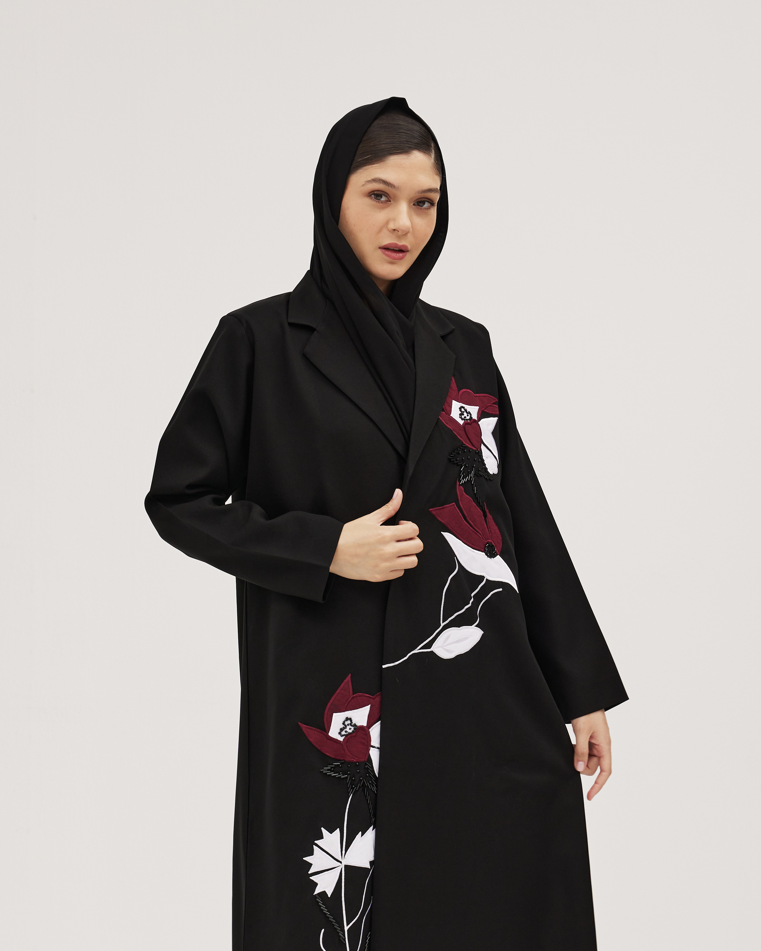 عباية كتان سوداء