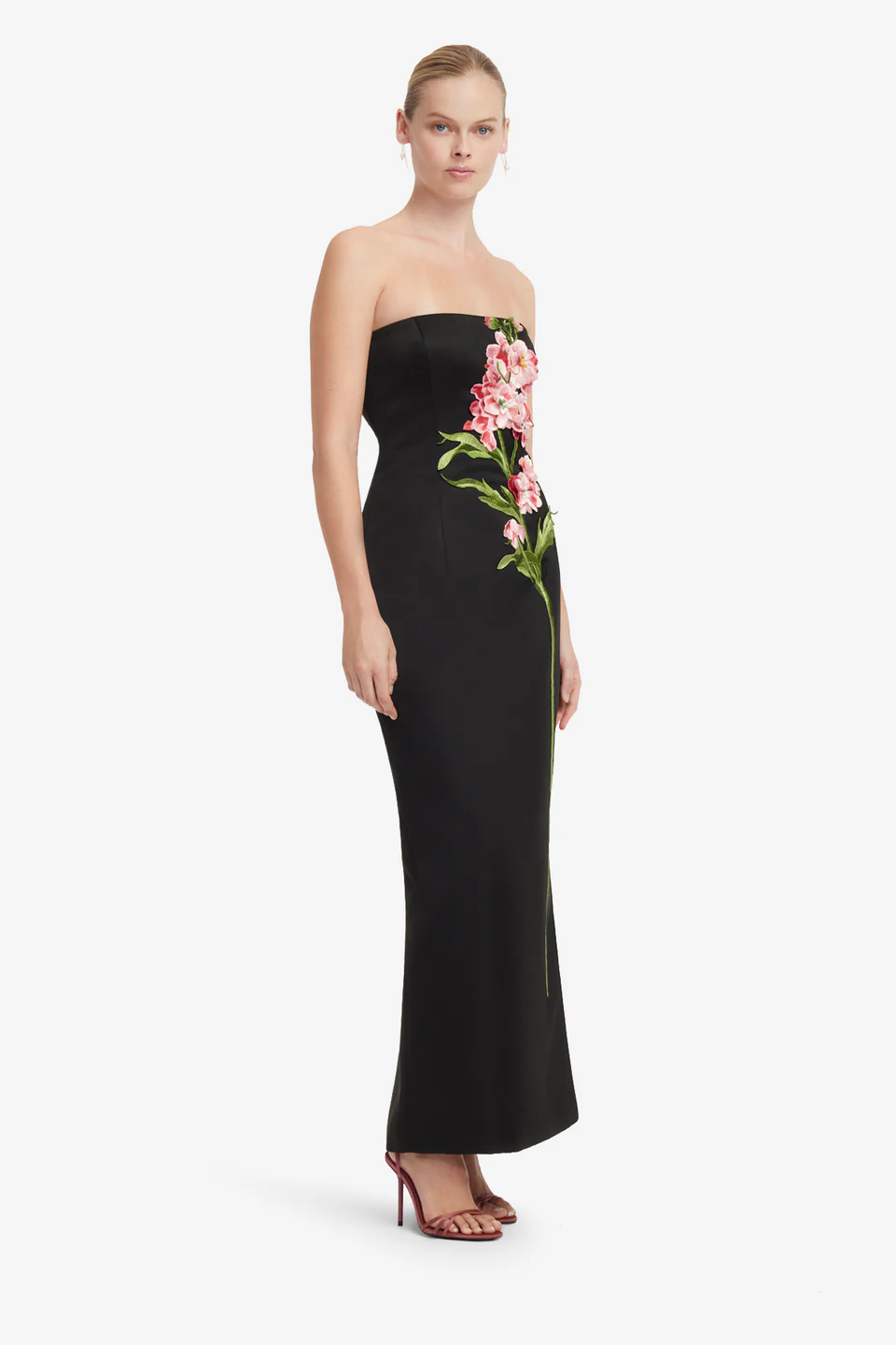 Rayna Embroidered Maxi Dress-black