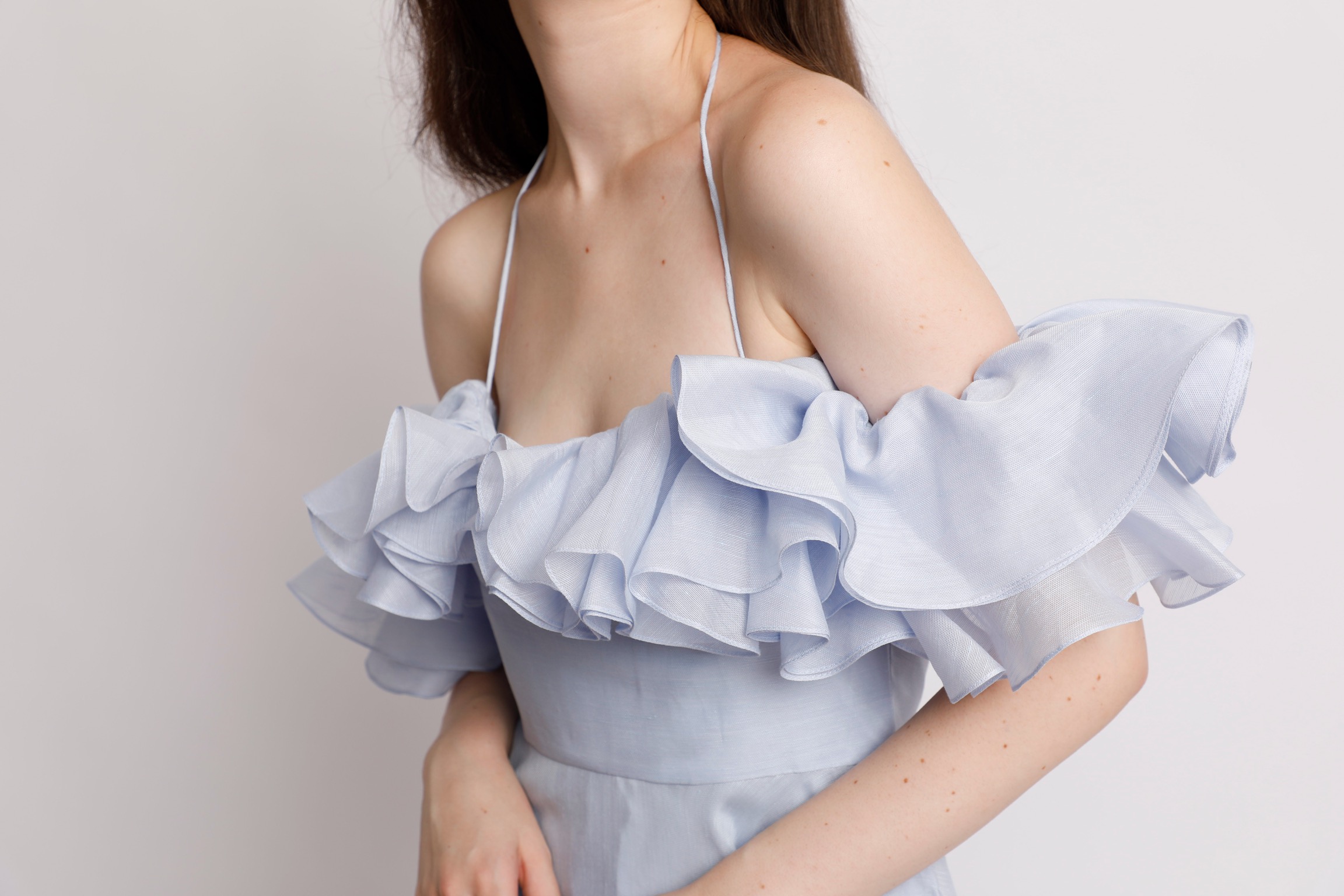 Myosotis silk dress Blue