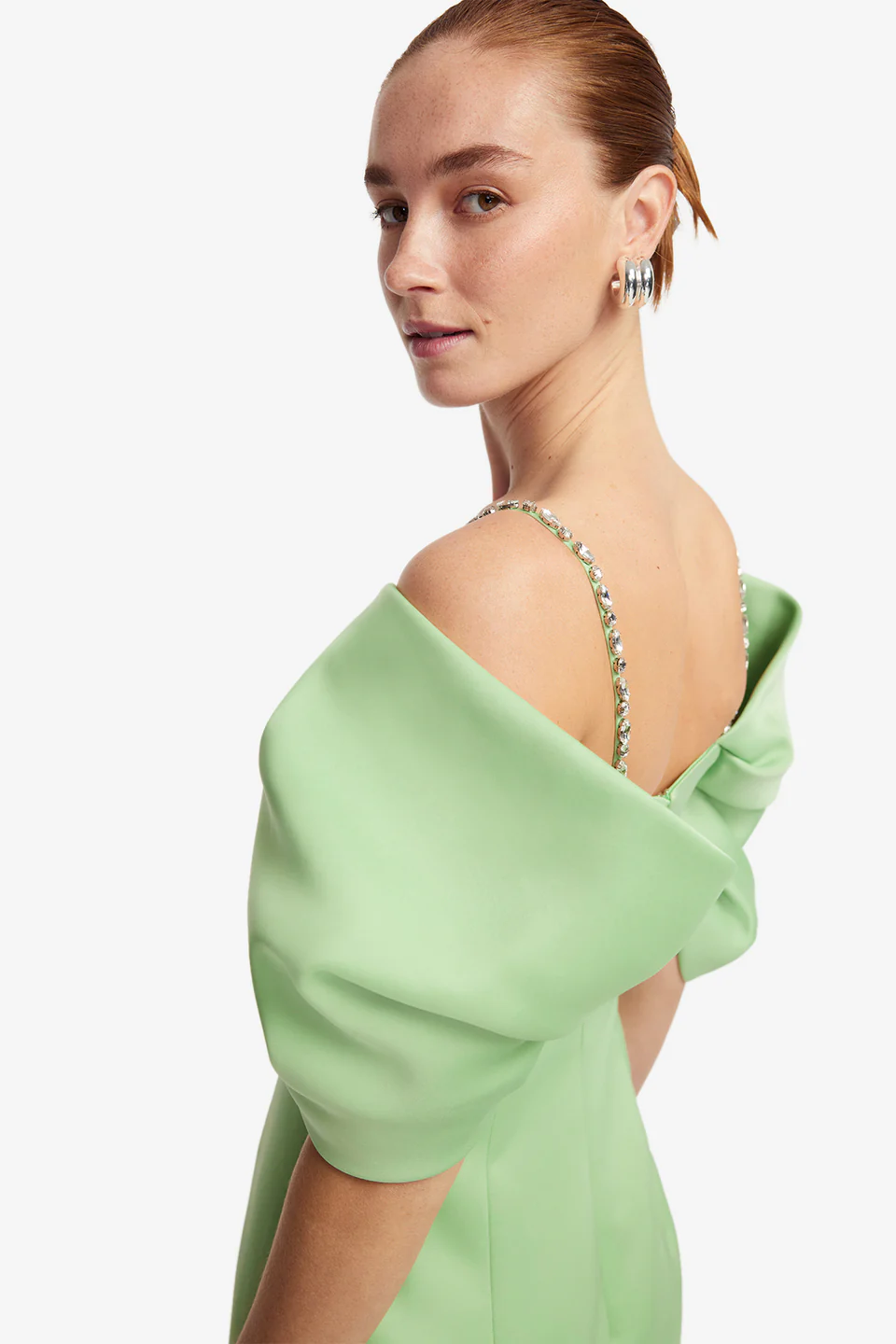 Appliqué Maxi Dress-green