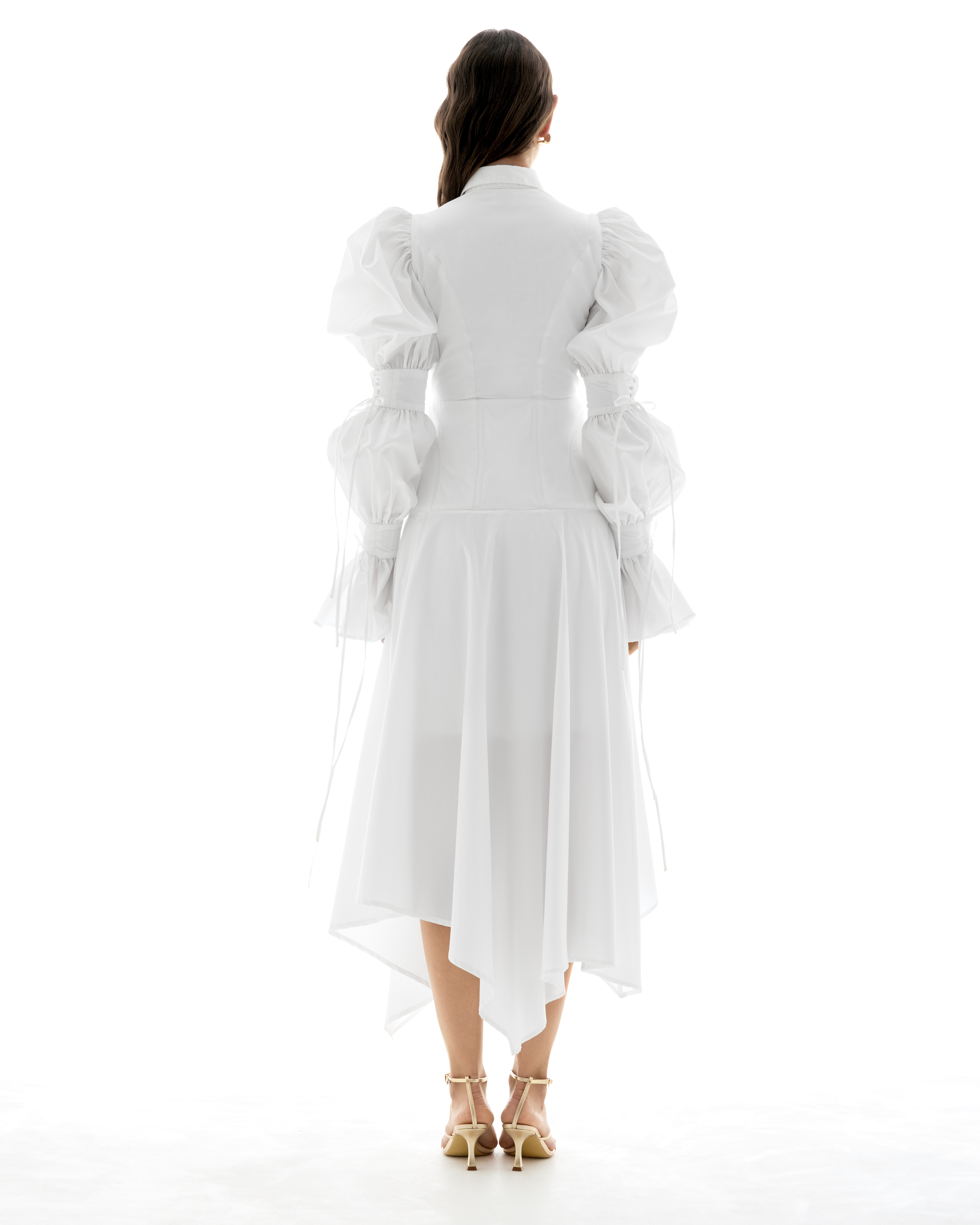 Aristelle asymmetric shirt dress