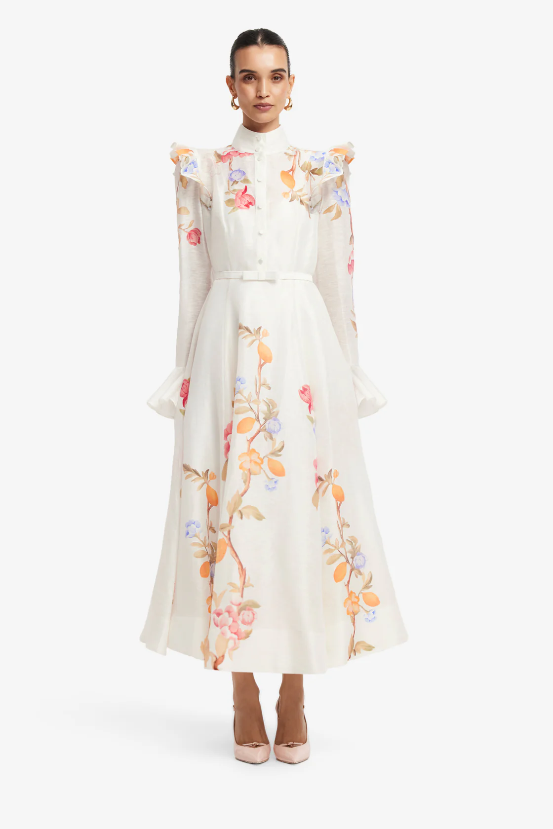 Selina  Butterfly Sleeve Midi Dress