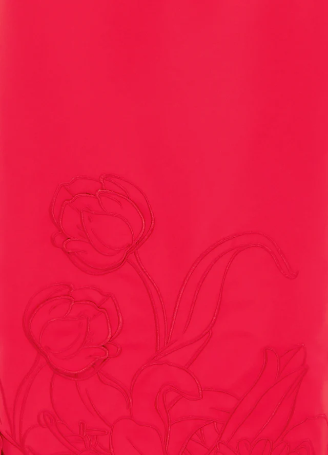 Appliqué Bustier Maxi Dress - Rosa