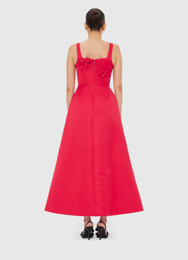 Rianne Floral Appliqué Maxi Dress - Rosa