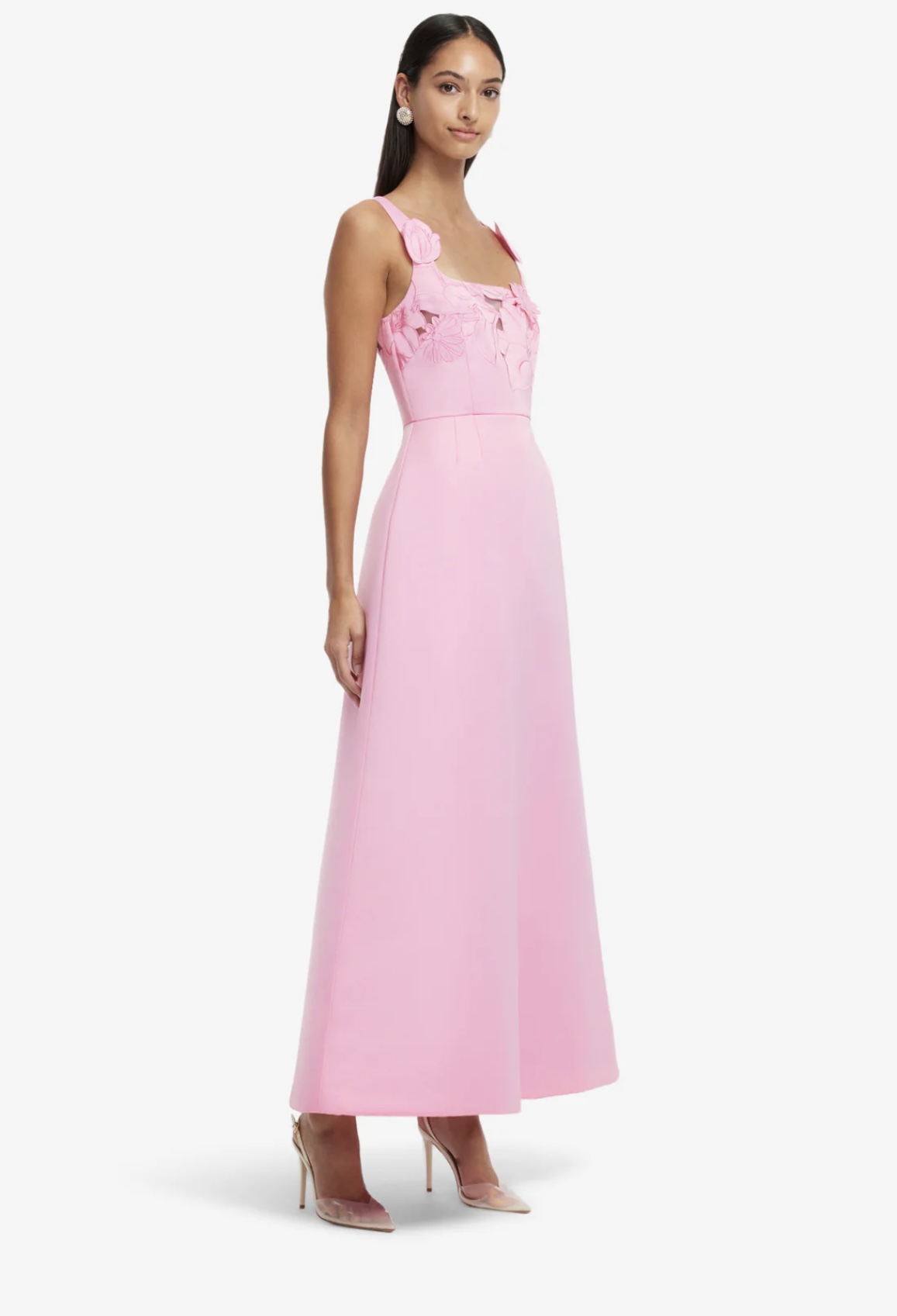Rianne Appliqué Maxi Dress-pink