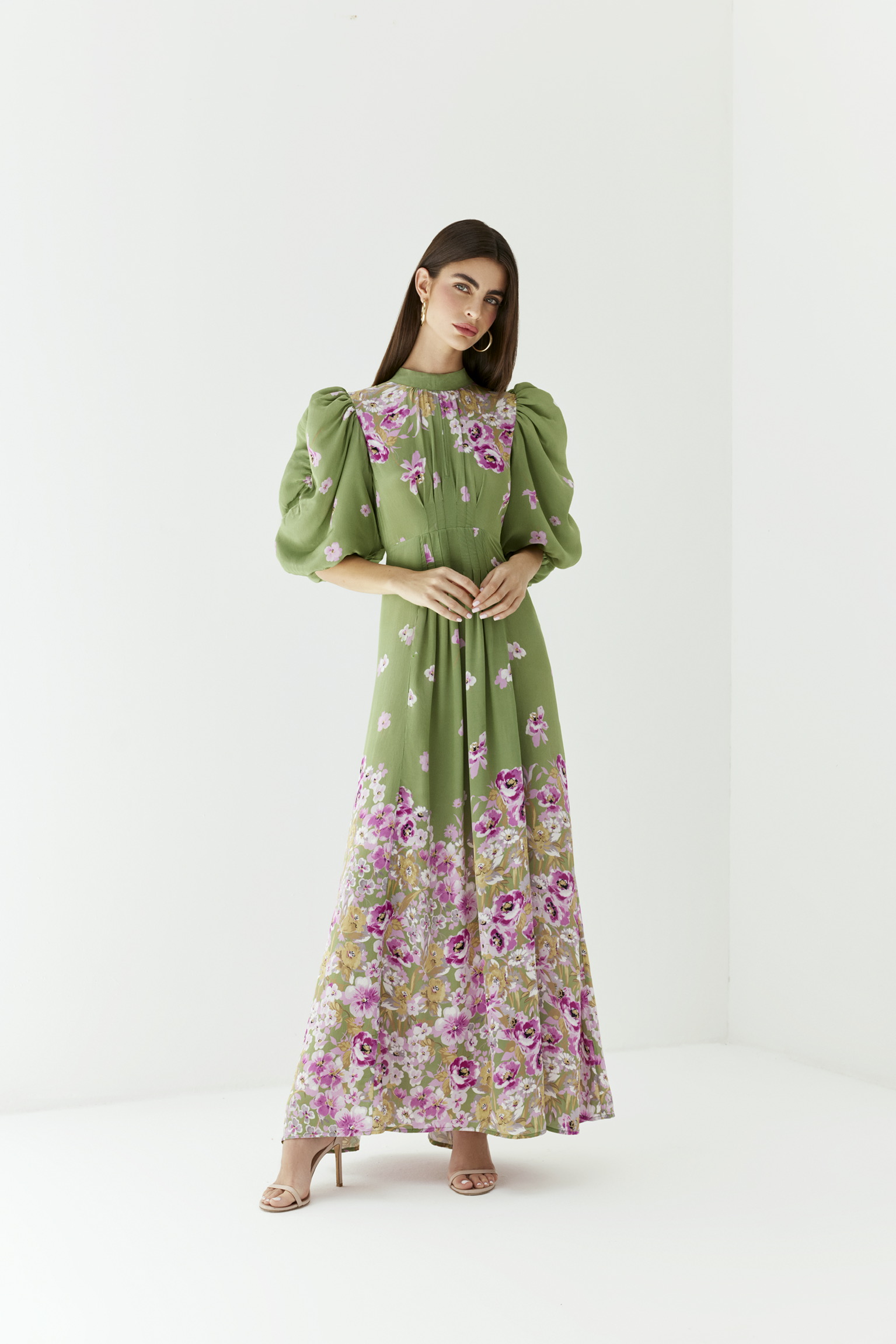 Crepe Tieback Gown