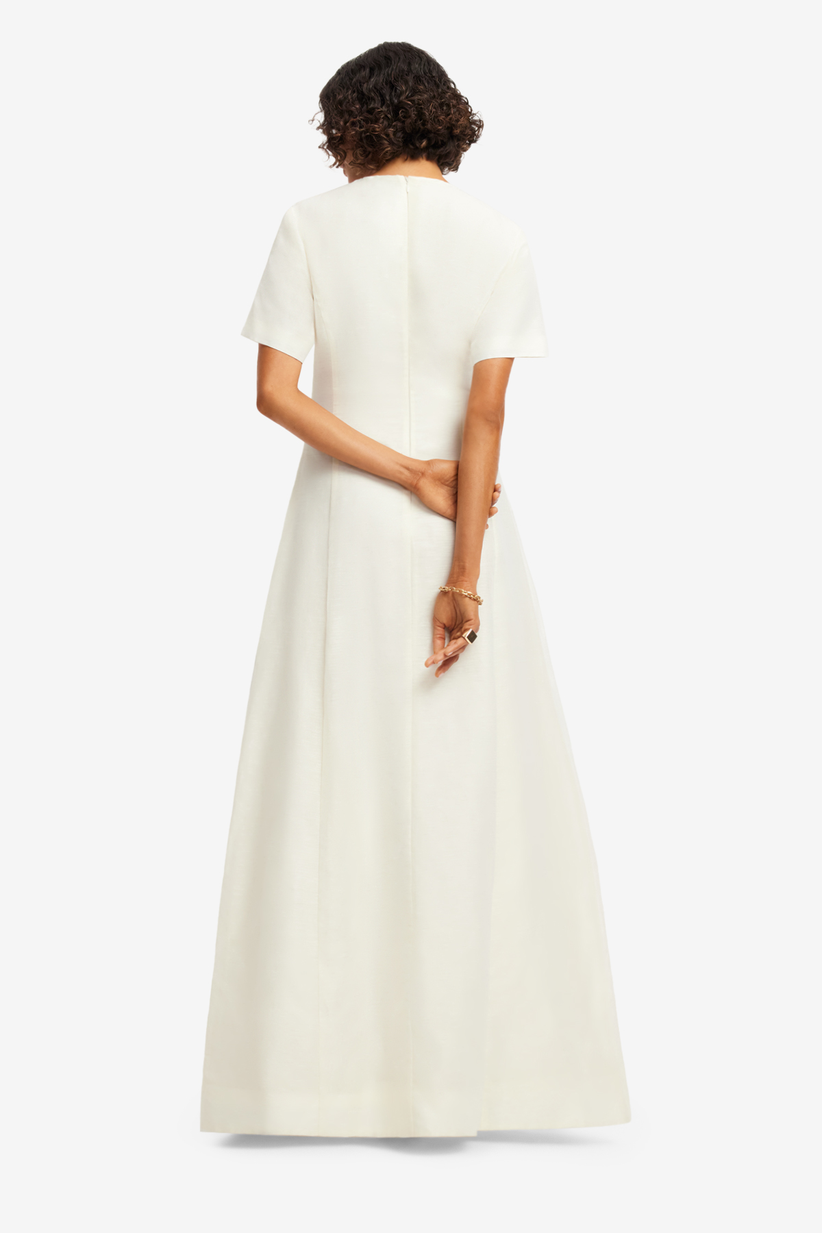Alice Applique Short Sleeve Maxi Dress - Snow