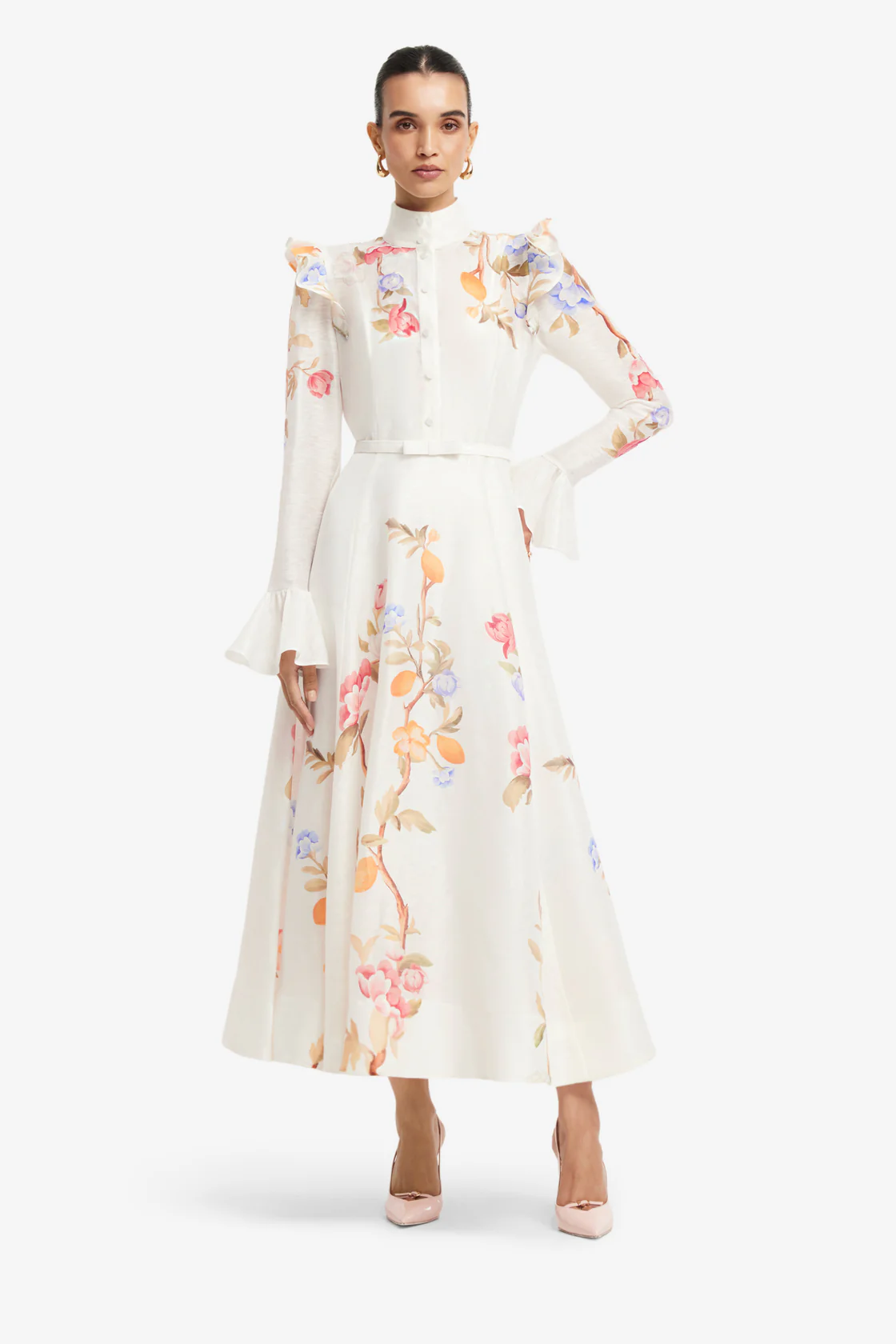 Selina  Butterfly Sleeve Midi Dress