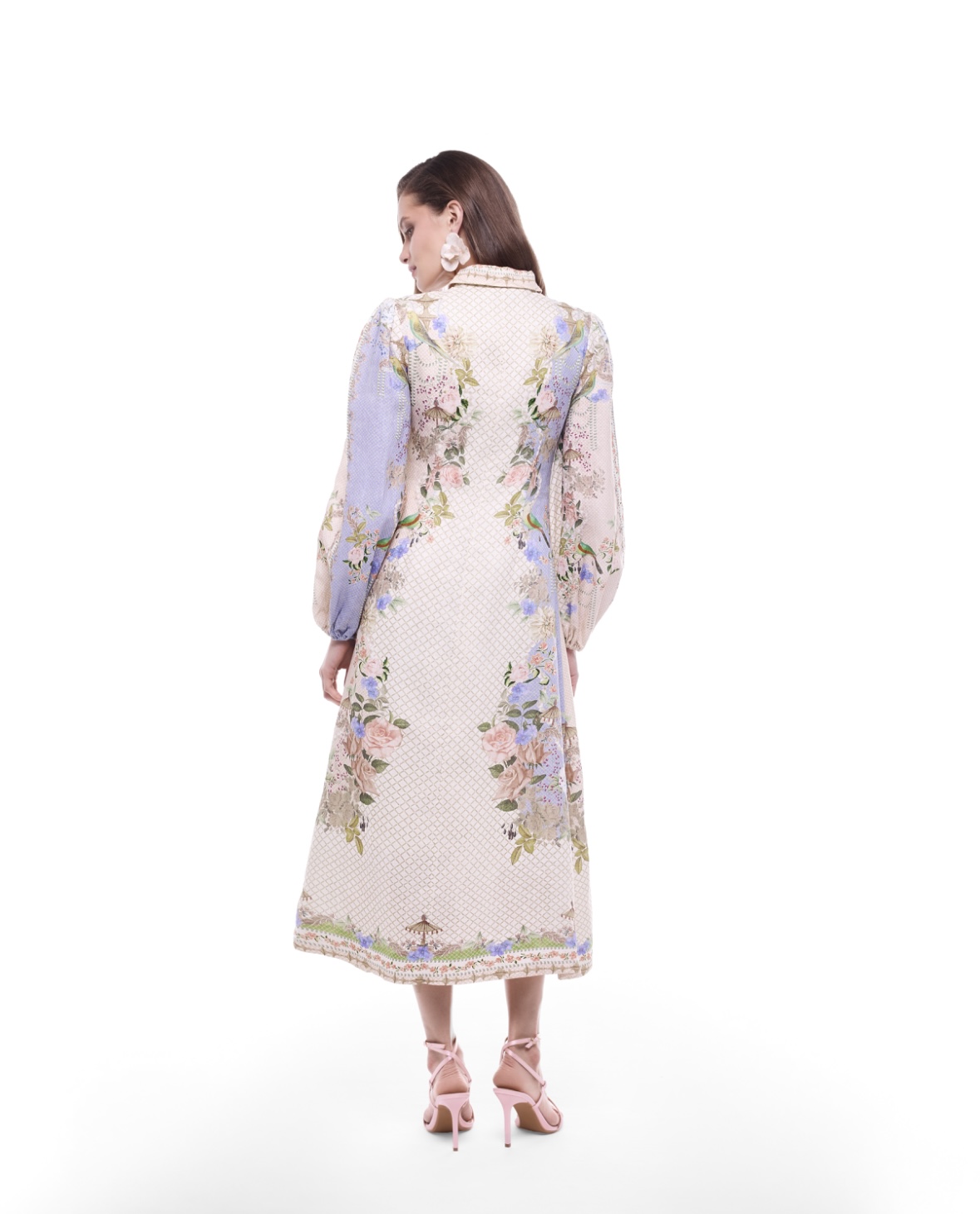 Floréa linen Midi Dress -Jardin