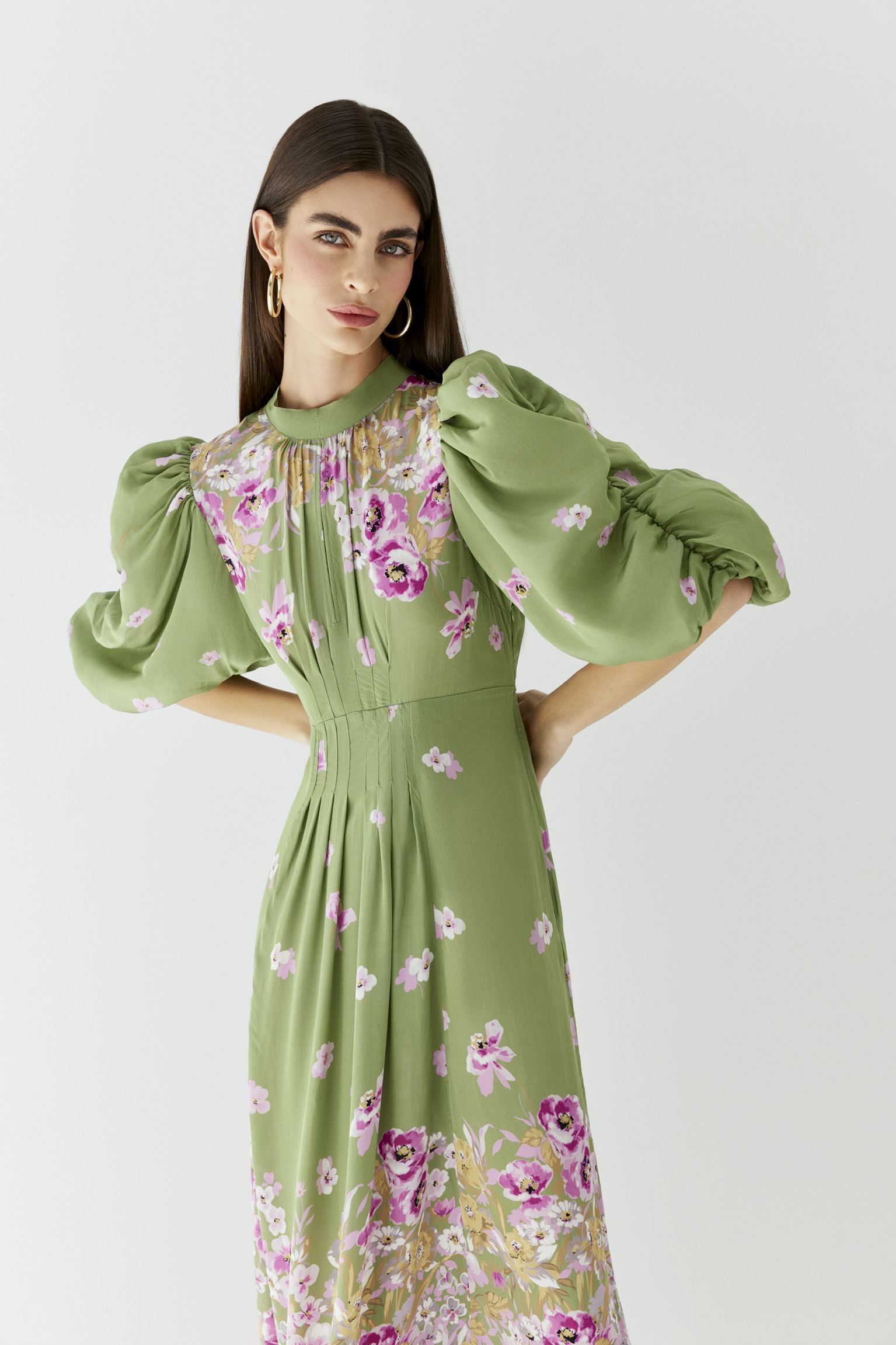 Crepe Tieback Gown