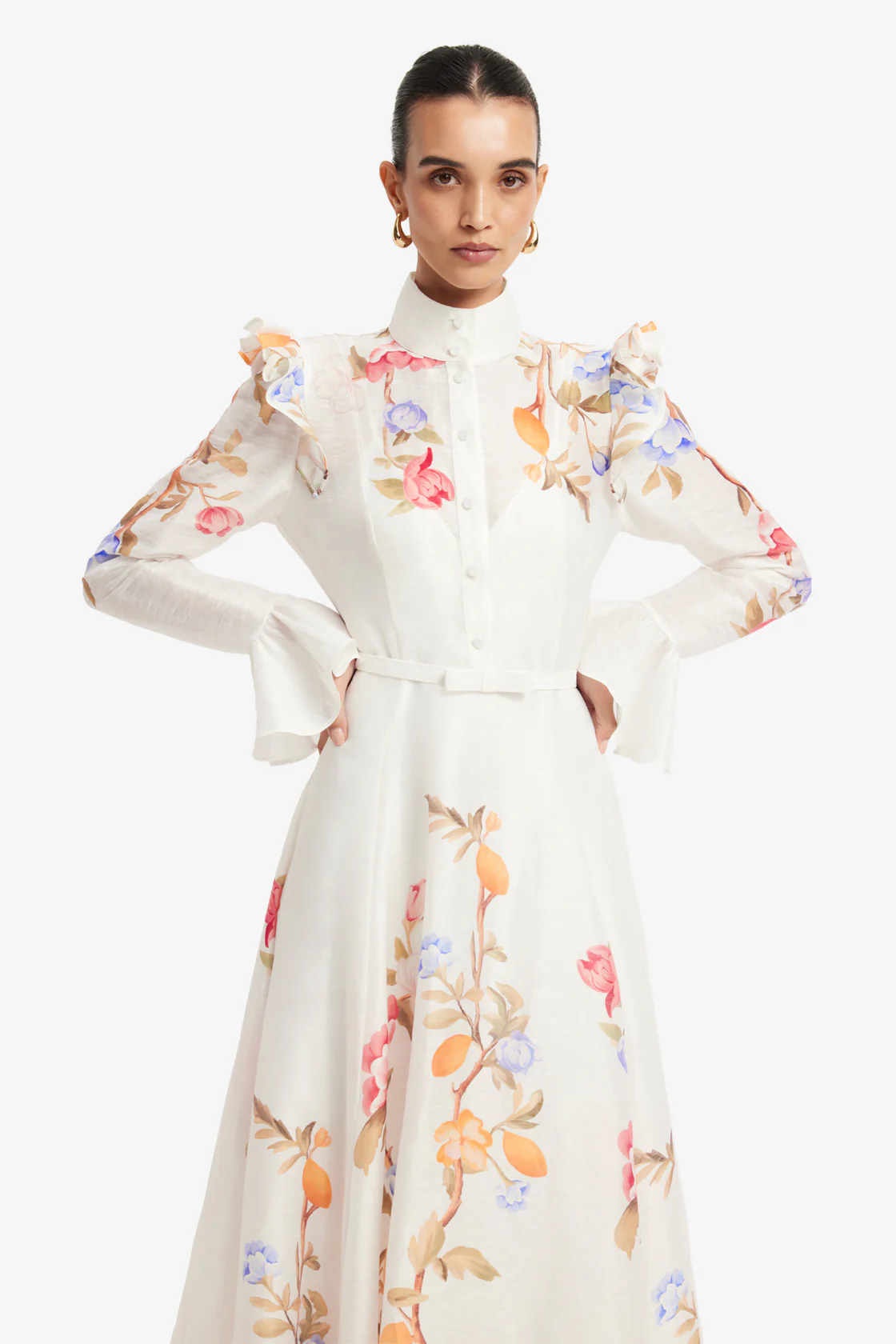 Selina  Butterfly Sleeve Midi Dress