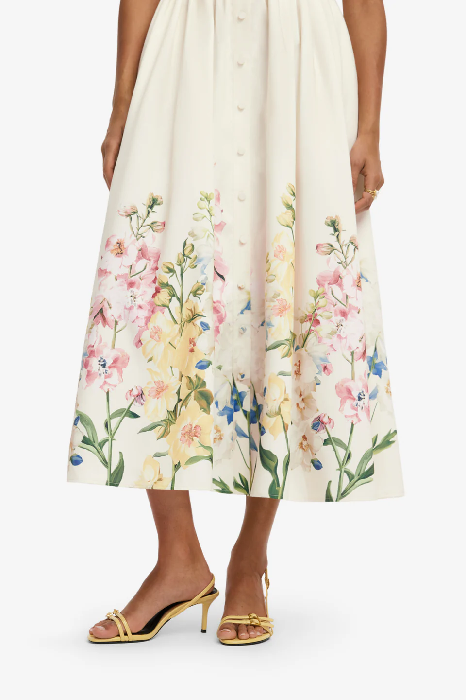  Bianca Short Sleeve Midi Dress-white