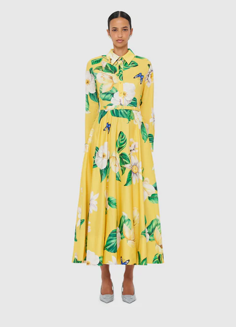 Zara Shirt Midi Dress - Joie Print in Sunshine