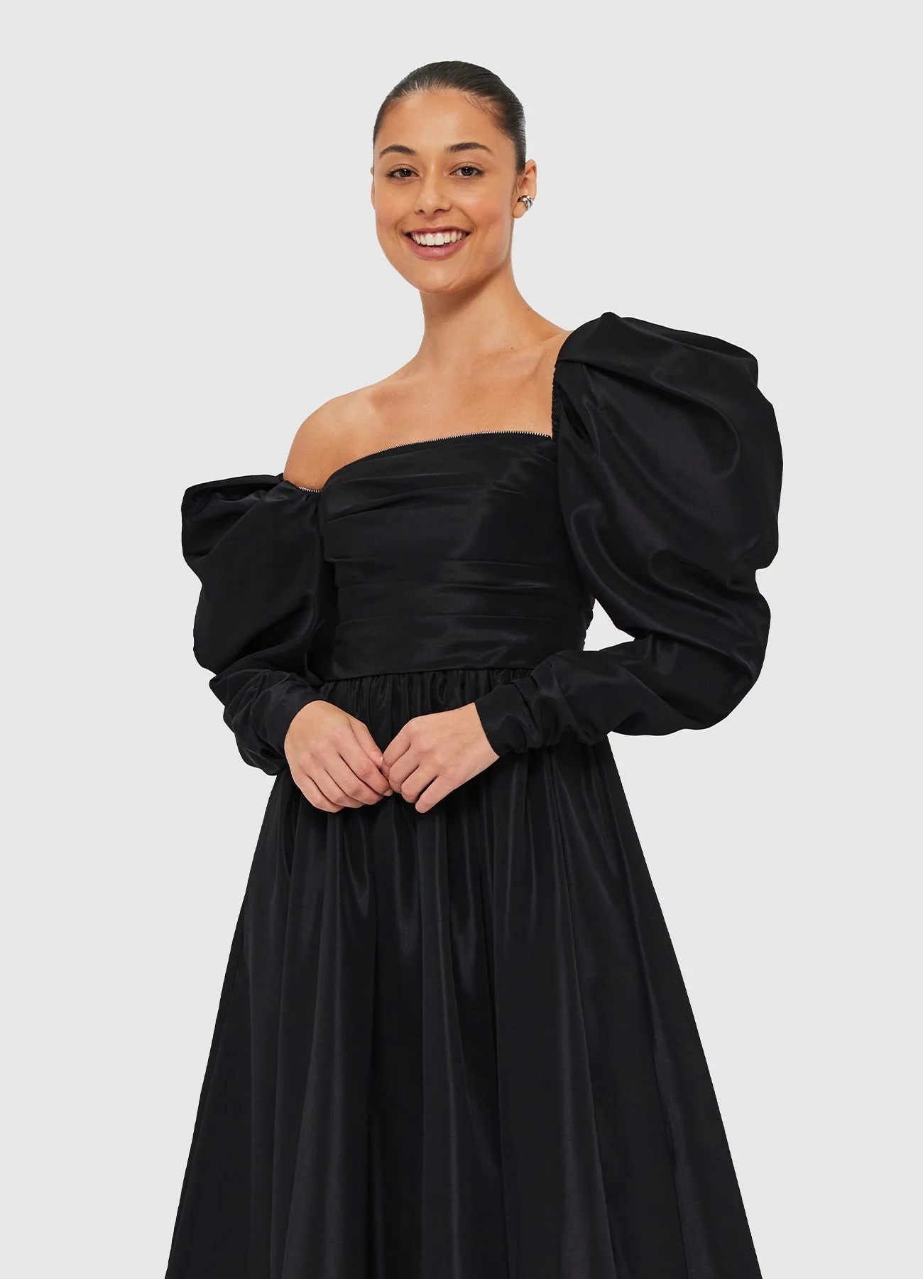 Matilda Puff Sleeve Midi Dress -  Blush