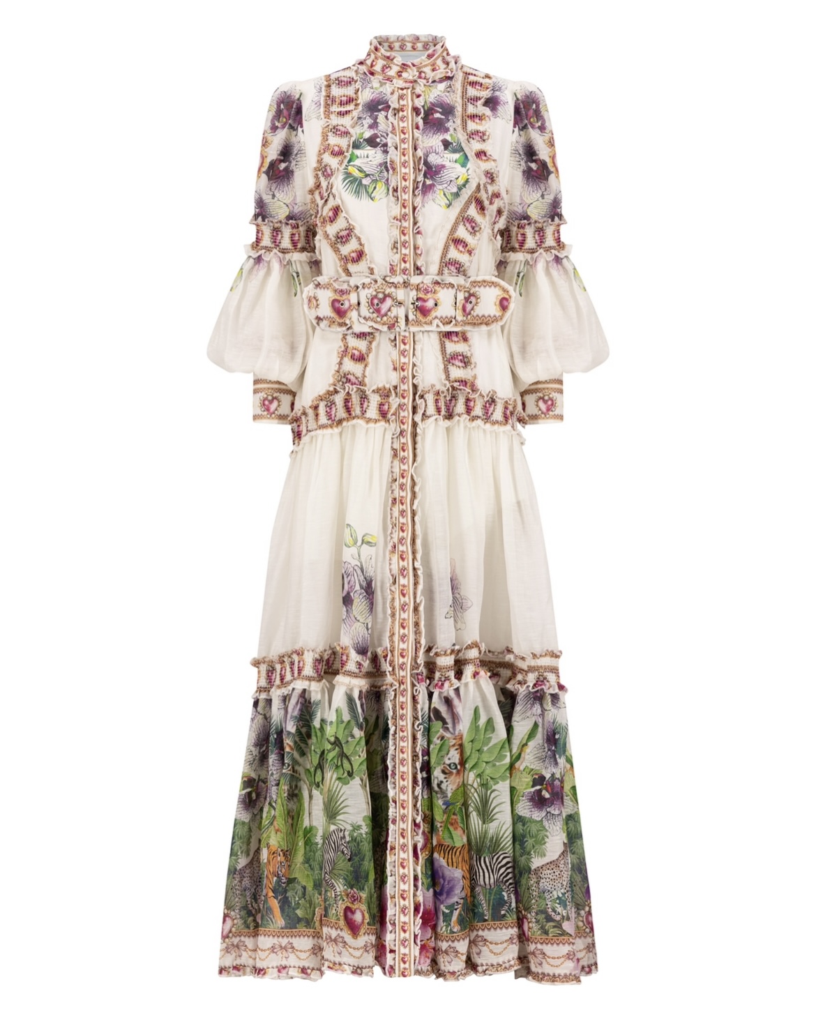 Jungle silk linen Maxi