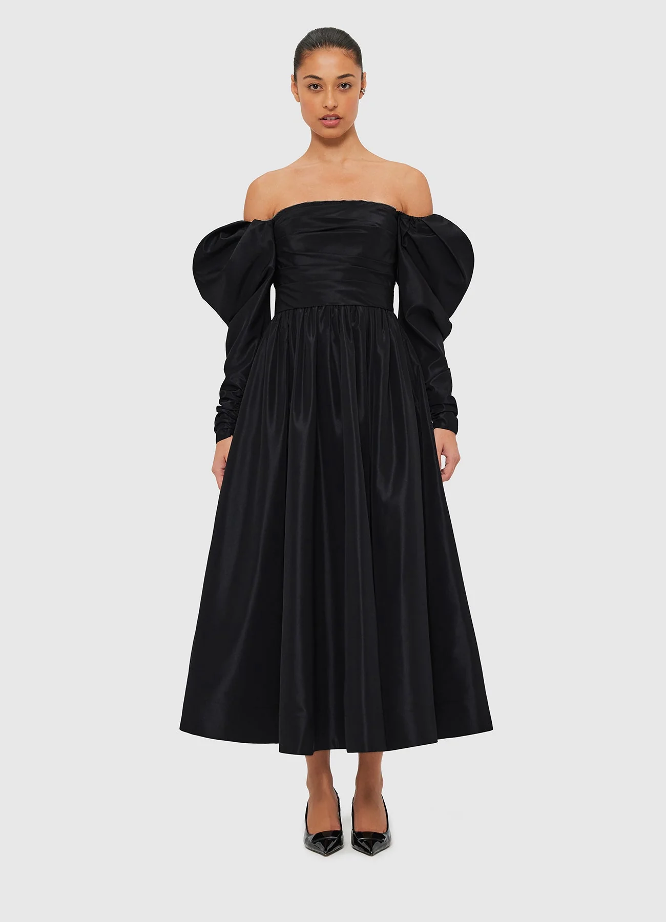Matilda Puff Sleeve Midi Dress -  Blush