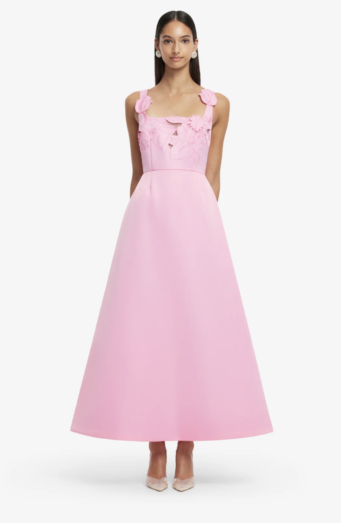 Rianne Appliqué Maxi Dress-pink