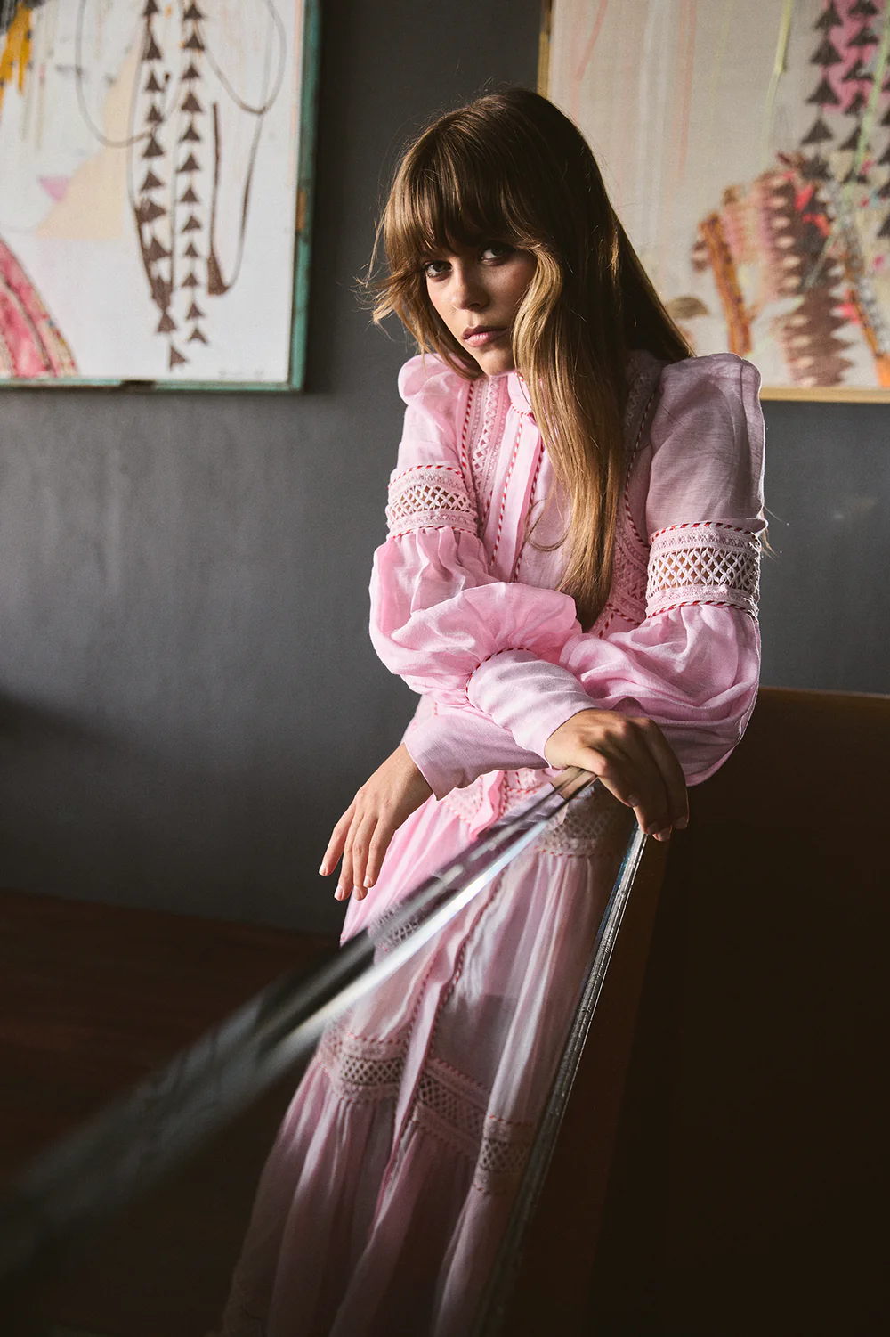 OCEANA MAXI SILK LINEN IN PINK