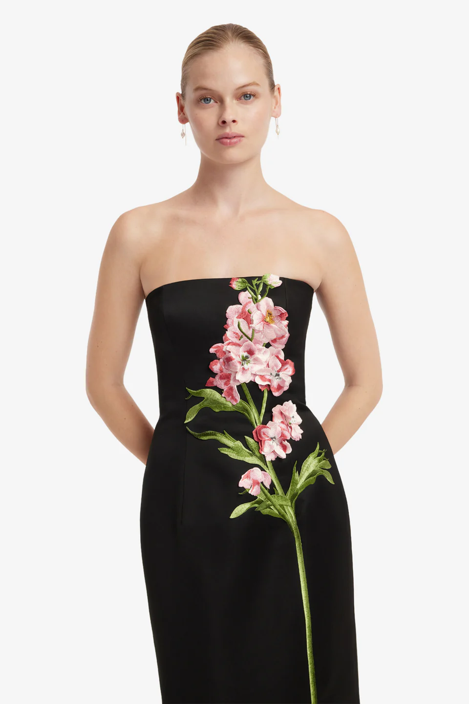 Rayna Embroidered Maxi Dress-black