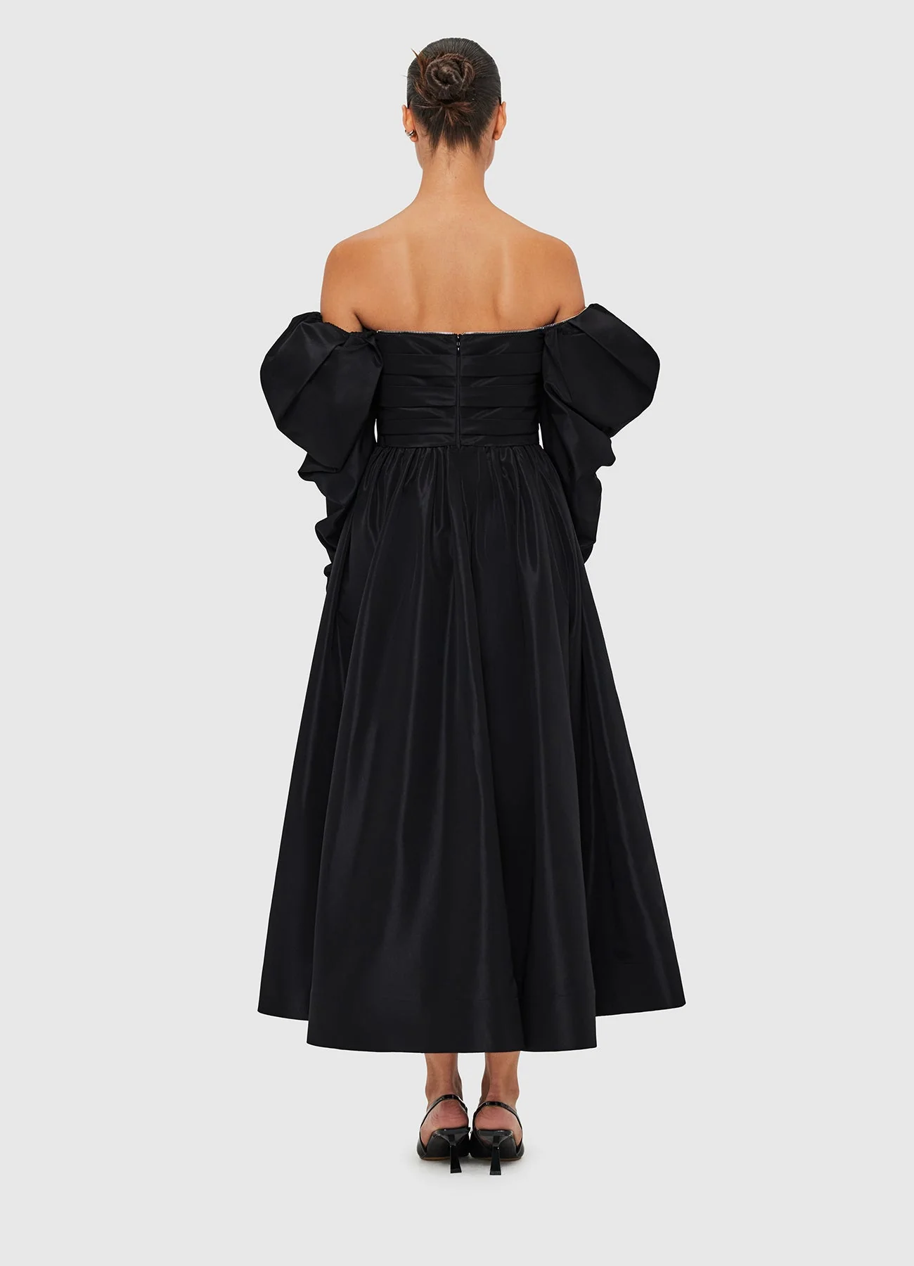 Matilda Puff Sleeve Midi Dress -  Blush