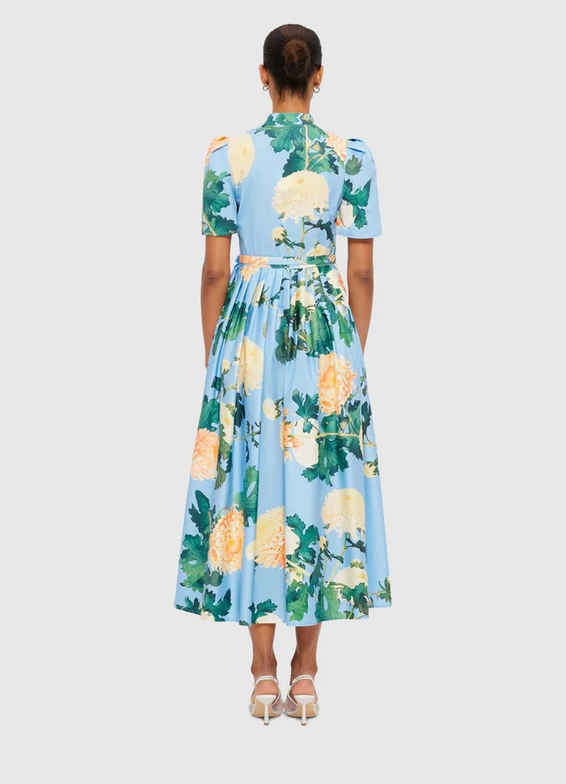 Becca Short Sleeve Midi Dress - Blue