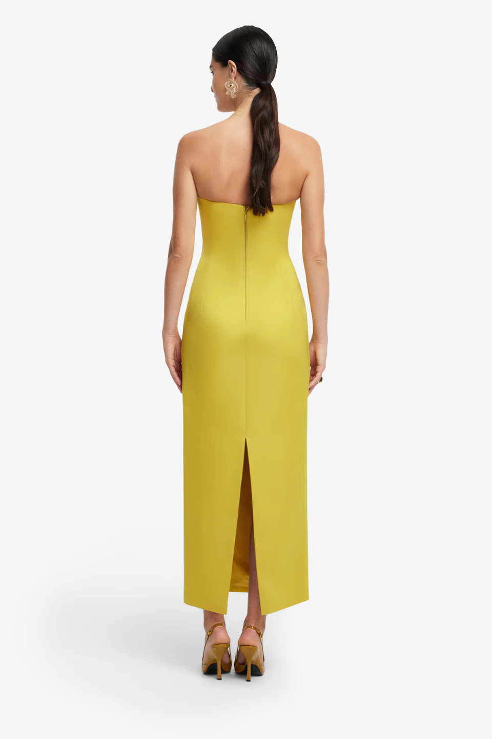 Appliqué Floral Bustier Maxi Dress