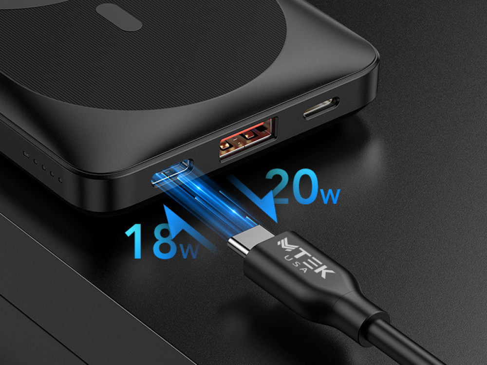  MTEK MagSafe Battery 10,000 mAh (20W) - Black 