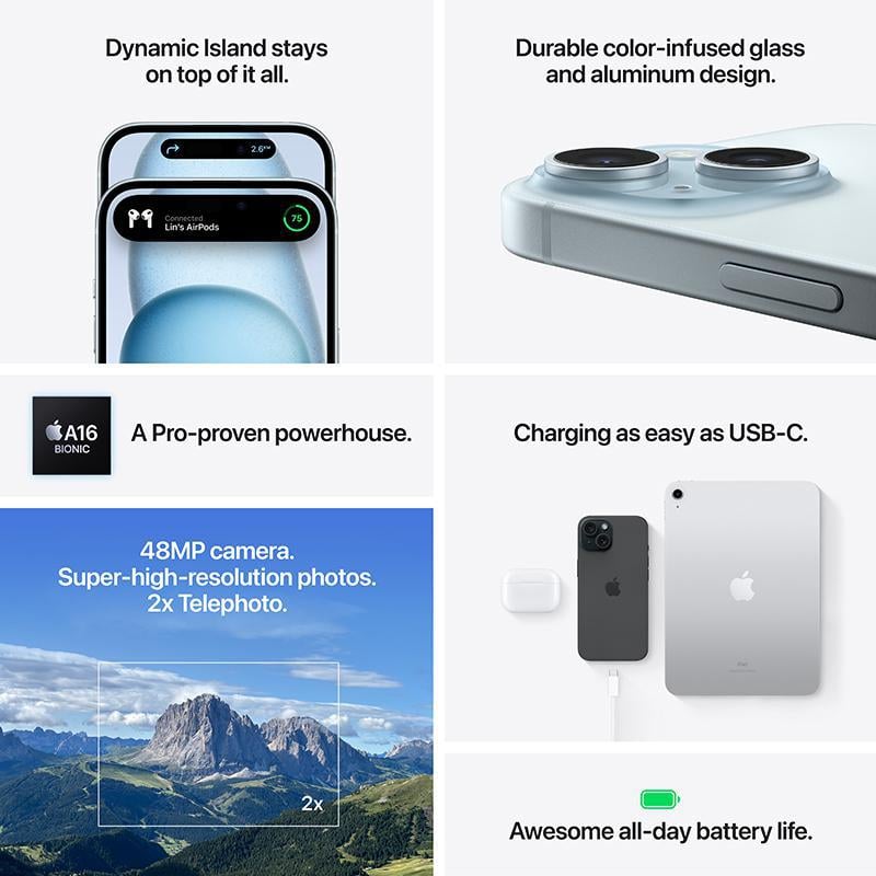  ايفون 15 - اخضر (128GB) 