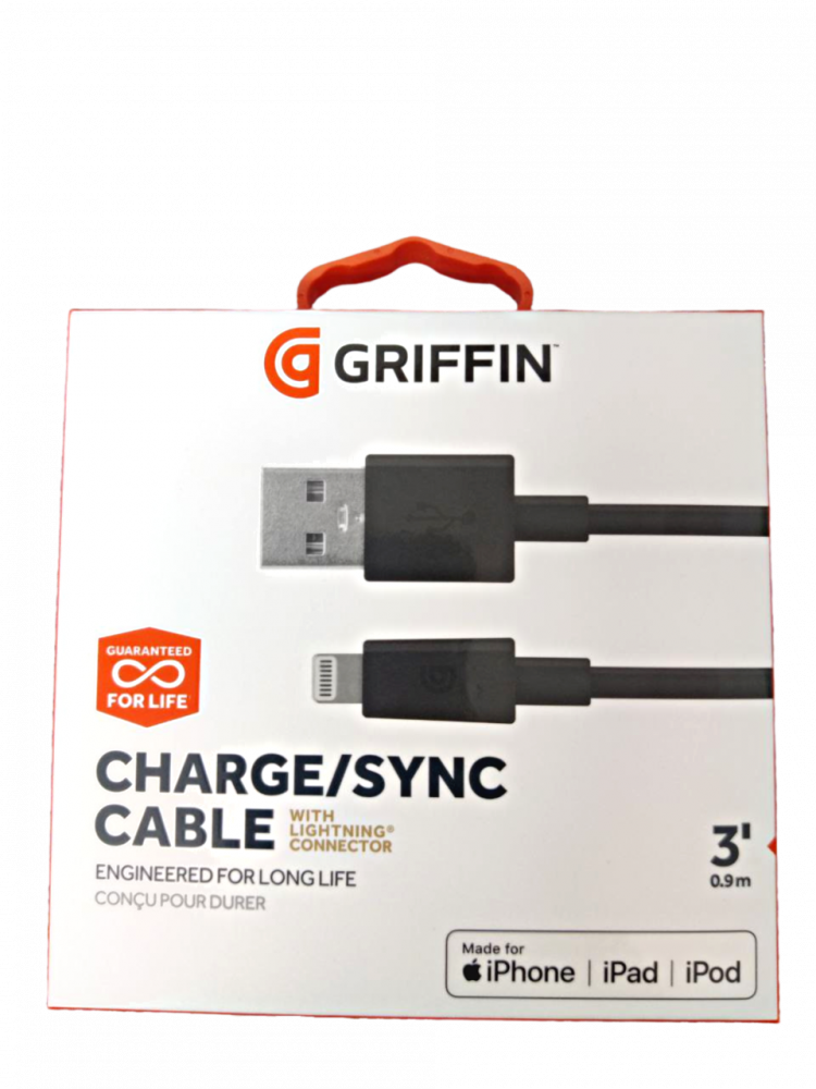 Griffin Lightning charging cable - black