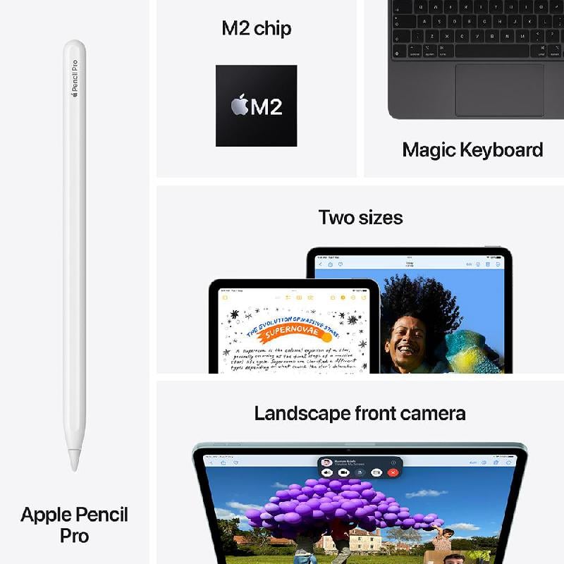  ايباد اير 13 انش ام 2 (256GB) - رمادي فلكي 