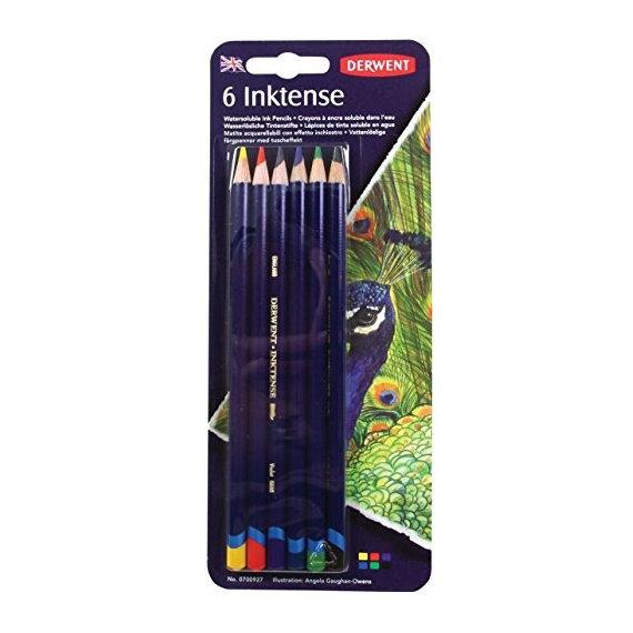 Water colors, wooden, colored, Derwent, 6 colors