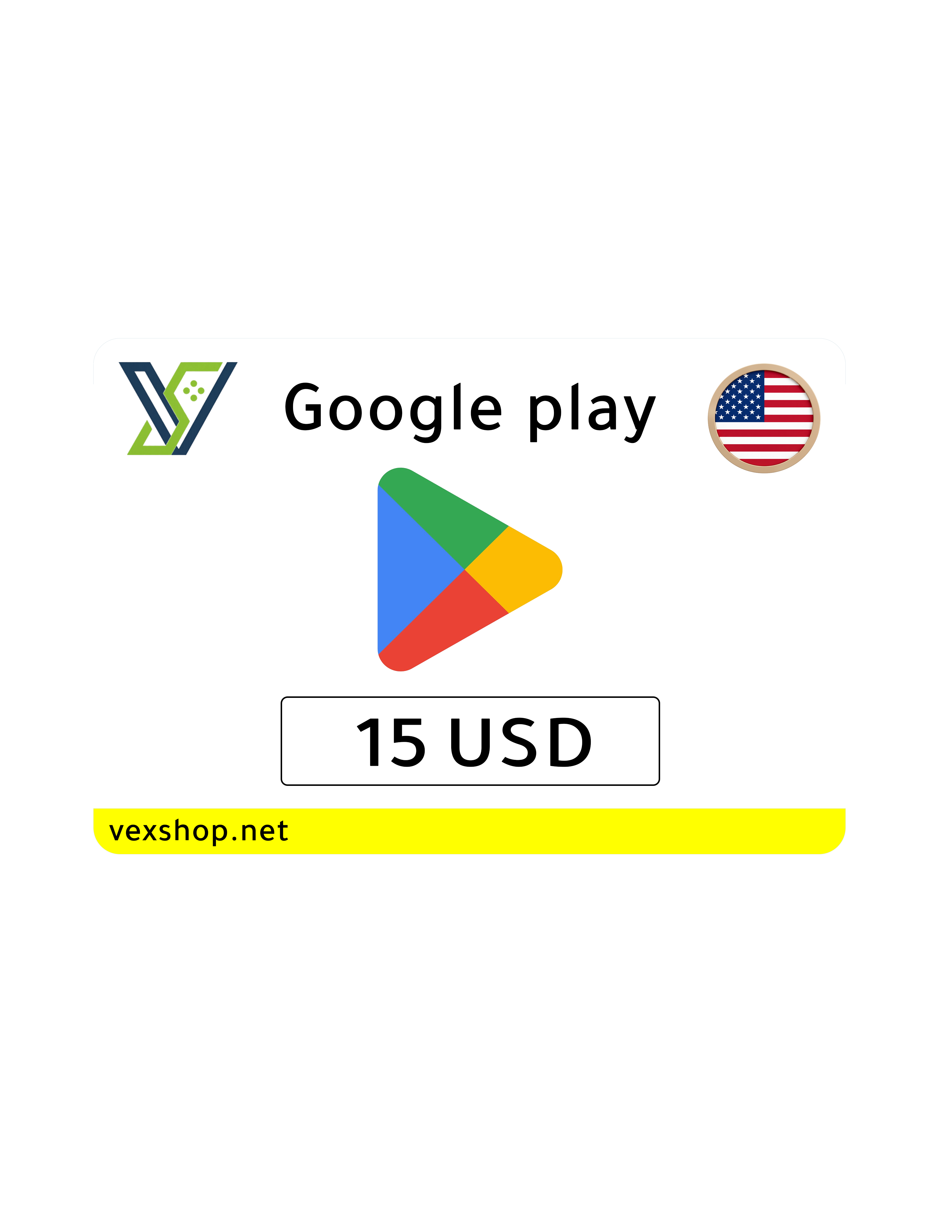  قوقل بلاي بقيمة 15$ - أمريكي - [ مفتاح ] 