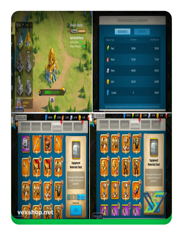  Rise of Kingdoms VIP 16 Power 52 Million Account [Full Access] 