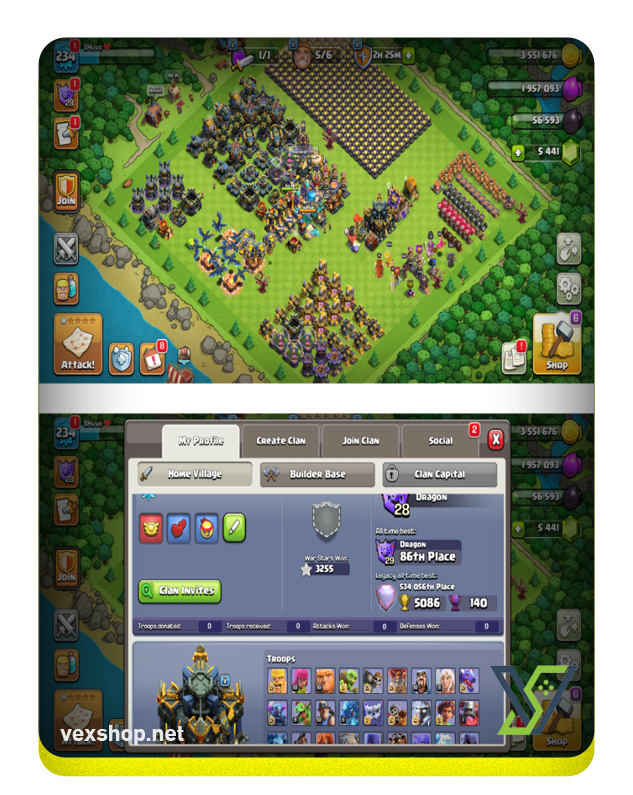  Buy Clash of Clans Town Hall 17 Account [Full Access] 