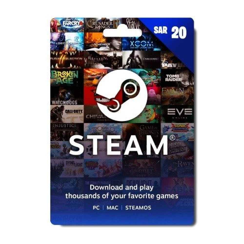  بطاقة شحن Steam بقيمة 20 ريال - سعودي - [ مفتاح ] 