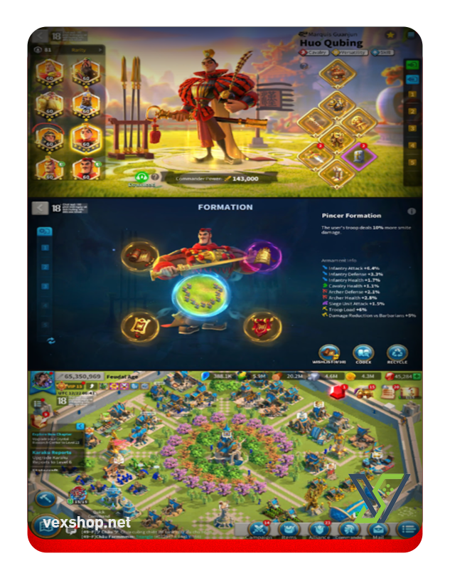  Rise of Kingdoms VIP 15 Power 65 Million Account [Full Access] 