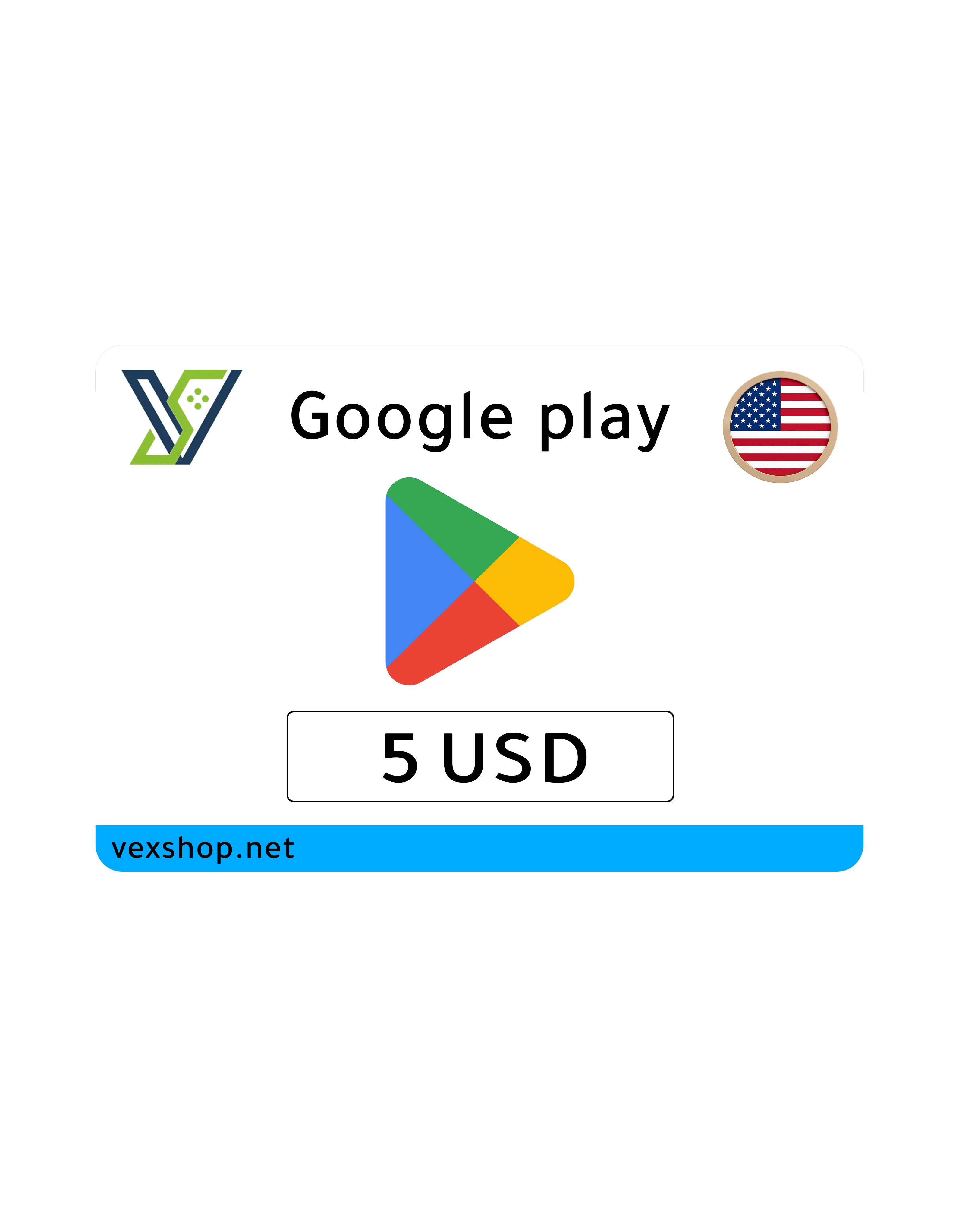  قوقل بلاي بقيمة 5$ - أمريكي - [ مفتاح ] 