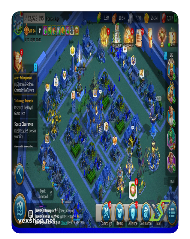  Rise of Kingdoms VIP 14 Power 52 Million Account [Full Access] 
