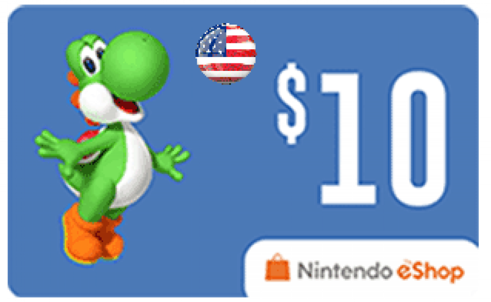  Nintendo Switch 10 USD USA Gift Card [ Digital Key ] 