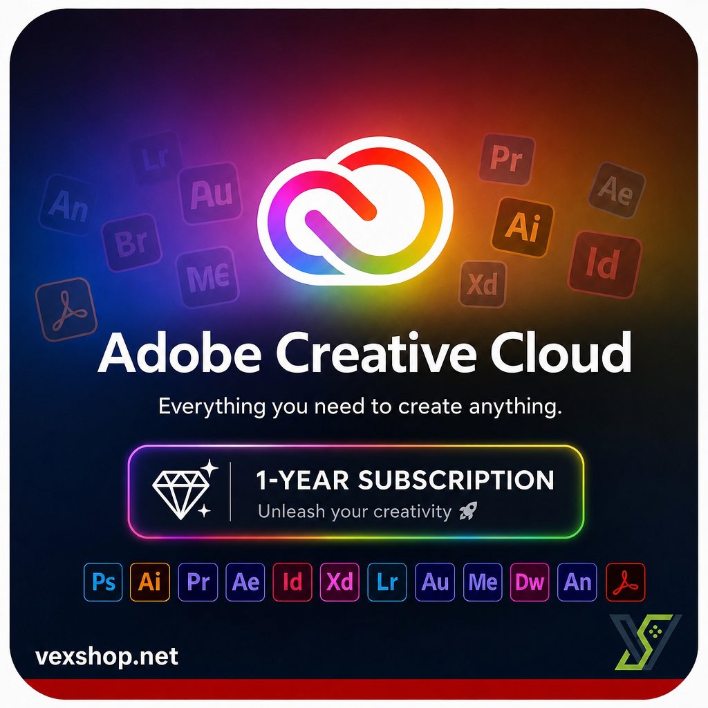  اشتراك أدوبي كلاود 12 شهر جميع البرامج Adobe Creative Cloud 