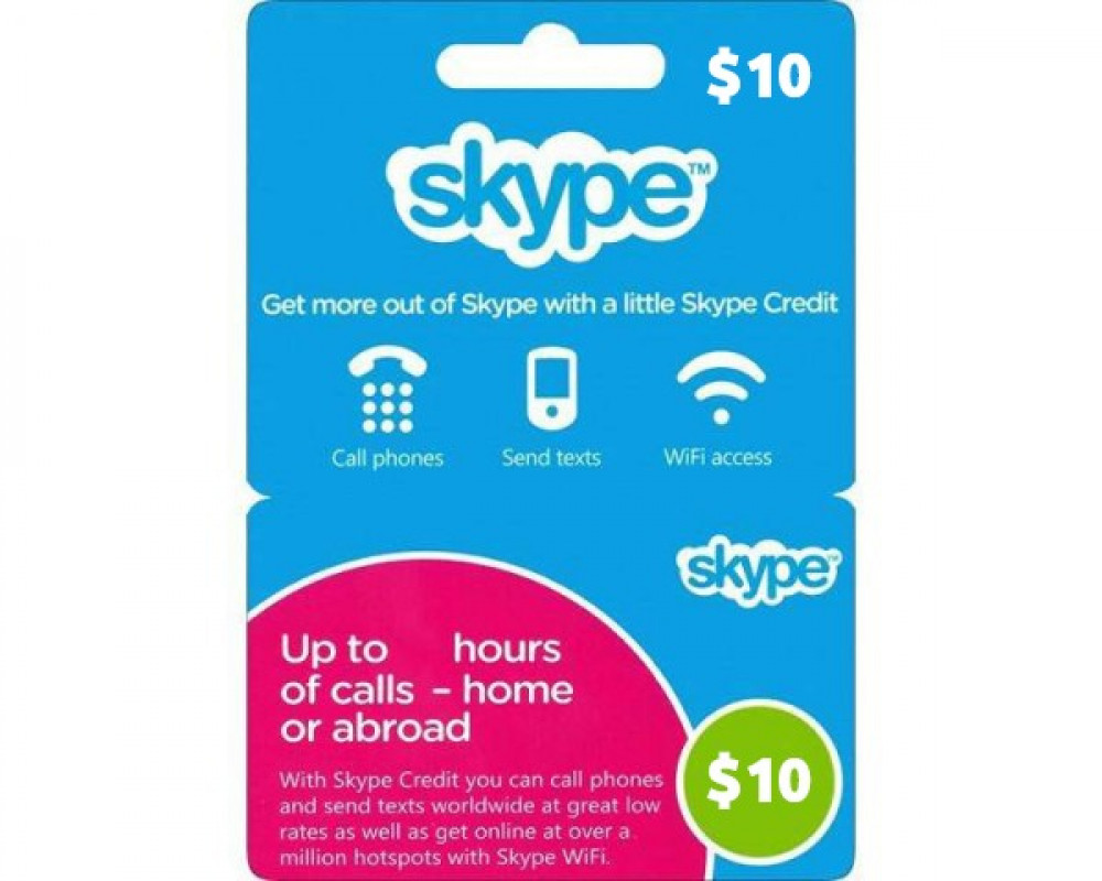  بطاقة شحن Skype بقيمة 10$ - عالمي - [ مفتاح ] 