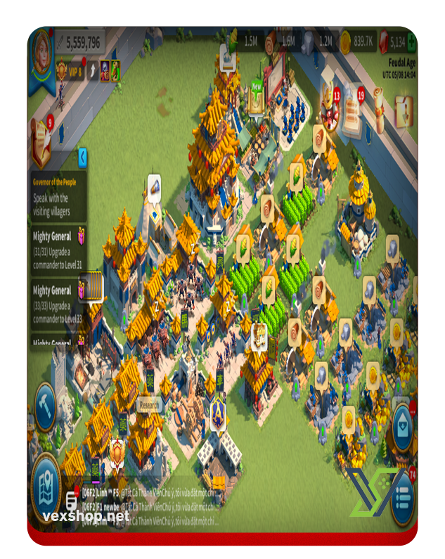  Rise of Kingdoms VIP 8 Power 5 Million Account [Full Access] 