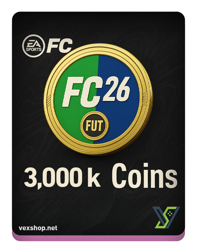  كوينز FC 26 للسوني & الإكس بوكس الكمية ( 3 مليون كوينز ) 