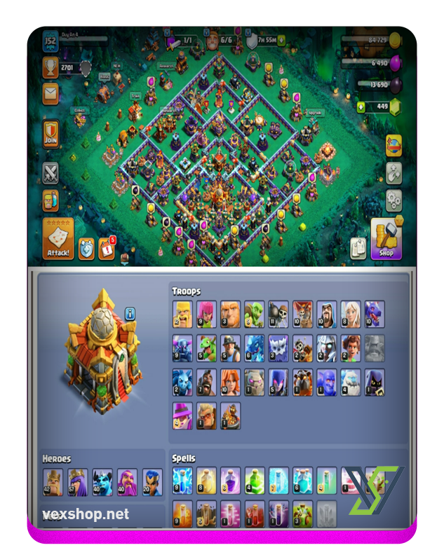  Buy Clash of Clans Town Hall 16 Account [Full Access] 