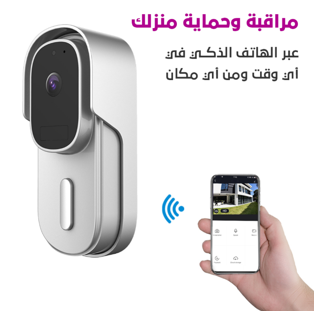  جرس باب فيديو بتقنية Tuya Smart Home WiFi 